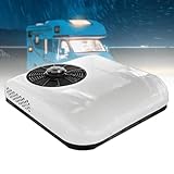 MhWrughts Aire Acondicionado para RV de 12V/24V CC, Aire Acondicionado eléctrico para estacionamiento, Autocaravana con refrigeración, para Coche, camión, Camper, Excavadora,White-24V