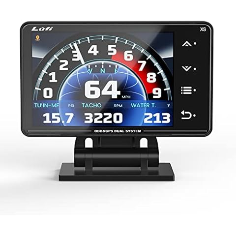 Lufi Xs Obd2 Gauge Display,car inclinometer, Boost Gauge, RPM Meter, Multifunction Heads up Display Cluster Cover