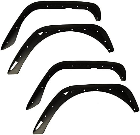 Jeep Wrangler Fender Flares - Jeep JK Fenders 4-pack for Models 2007 & Newer with Matte Black Steel - Primal Drive