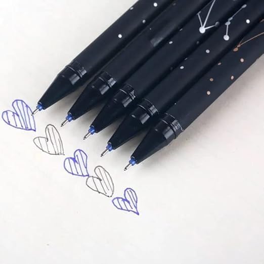 Image of RECLUSE 6 PCS Erasable Galaxy Gel Pen Set - Smooth Writing, Refillable, Colorful Ink, Erasable Rollerball Pens for School, Office & Creative Writing Pen Office School Stationary Supplies Pen