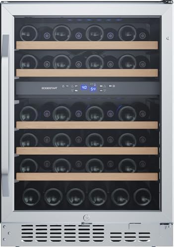 EdgeStar CWR462DZ 24 Inch Wide 46 Bottle Built-In Wine Cooler with Dual Cooling Zones