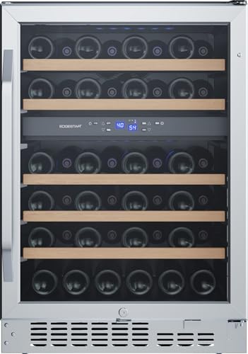Image of EdgeStar CWR462DZ 24 Inch Wide 46 Bottle Built-In Wine Cooler with Dual Cooling Zones