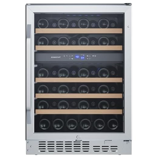 EdgeStar CWR462DZ 24 Inch Wide 46 Bottle Built-In Wine Cooler with Dual Cooling Zones