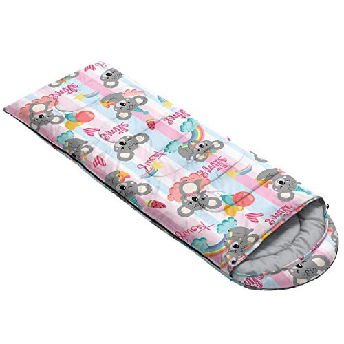 Bsntho Cute Rainbow Koala Printed Camping Sleeping Bags,3 Season Warm & Cool Weather,Lightweight,Waterproof Sleeping Bags For Adults & Kids,Traveling,And Outdoors,Camping Gear Equipment,31X90Inch #TOP2