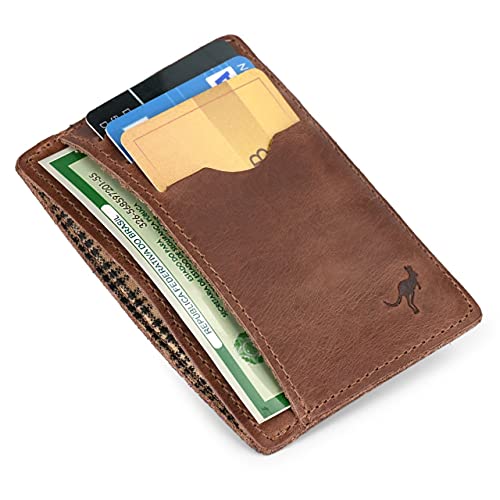 Carteira Porta Cartão Para Rg,cédulas,cartões Couro Legítimo (Marrom)