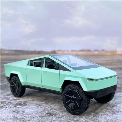 Image of 1:24 Scale Cyber Truck Toy Car for Kids Die Cast Metal Model Cars with Light Sound Pull Back and Openable Door Car Toy