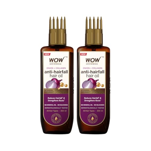 WOW Skin Science Onion Black Seed Hair Oil|WITH COMB APPLICATOR|C...