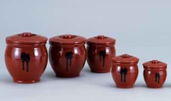 Amazon｜瓶 かめ 壺 ツボ/ 常滑焼0.5号丸蓋付ミニかめ /和食器｜漬物器