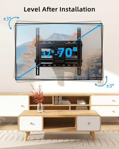 Image of HOME VISION Full Motion TV Mount with Soundbar Bracket, 32-70 inch TVs, 132 lbs
