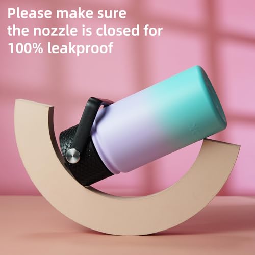 Image of BJPKPK Insulated Water Bottle, 15oz Stainless Steel with Straw Lid