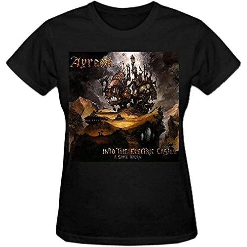 ZHXH Ayreon Into The Electric Castle 100% Cotton Graphic T Shirts for Women Crew Neck BlackBlack XL Cover
