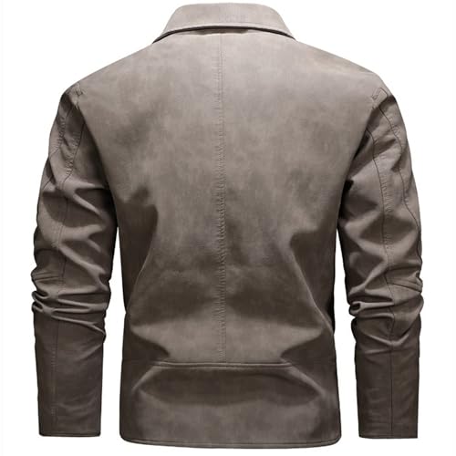 Chaqueta Bomber Ligera de Cuero para Hombre miniatura 6