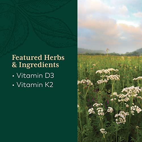 Gaia Herbs Pro Vitamin D3+K2 - Bone Health & Immune Support - Made with Vitamin D3 & Vitamin K2-60 Capsules (60 Servings)