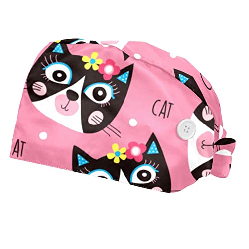 Chapeaux de travail chat rose JDEZ contre la chaleur et la chute de cheveux