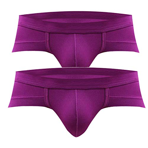 DDSCOLOUR - Slips - para hombre, Morado, Medium