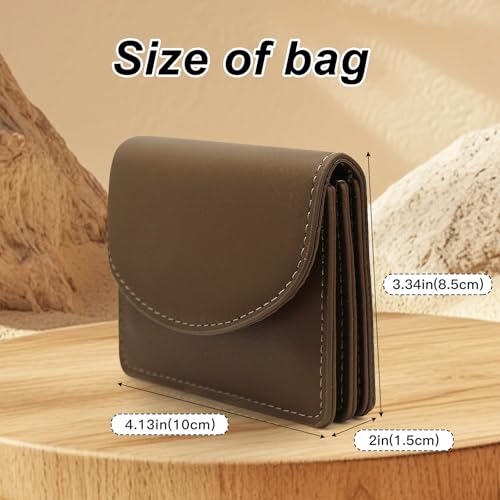 Woman Wallet, Leather Slim Ladies Wallet Purses Compact Cute Credit Card Holder With Snap Small Wallet Purse for Storing Card Change Coin (White)2