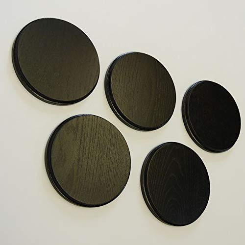 5 targhette a cuneo, rotonde, scure, AF 17 cm, cinghiale selvatico