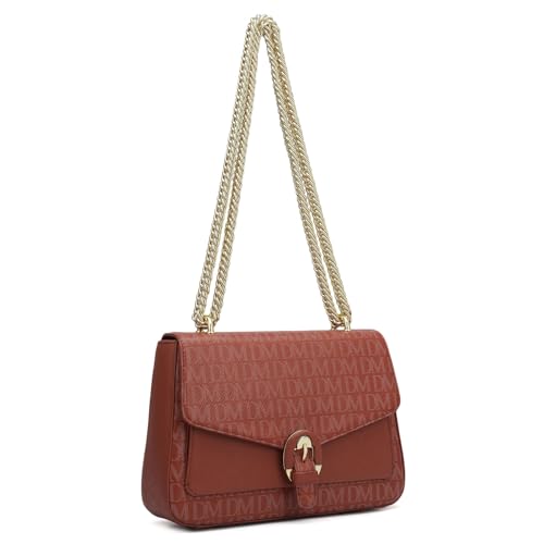 Image of Da Milano Women's Leather Shoulder Bag - Brown