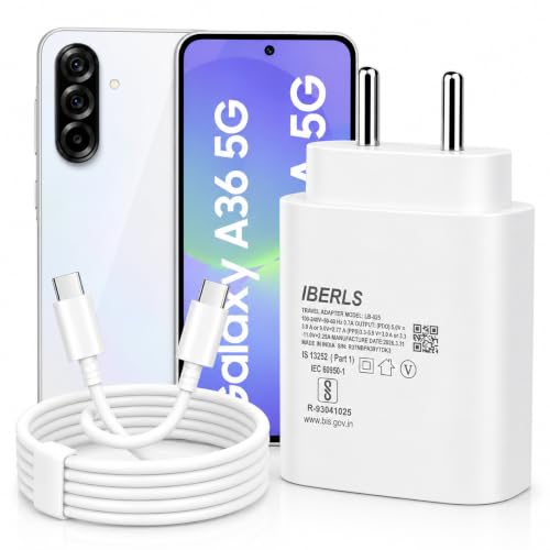 Image of 25W Pd 3A Type-C Super Fast Charging Adapter with 1M Type C Cable for Galaxy A16 /A57 /A37 /A07 /A36 /A56 /A17 /A26 /A06 /A35 / A55 /A15 /Tablet /Galaxy Watch- Charge Your Device with 25 Watt USB C Fast Charger
