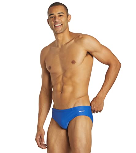 Sporti Solid Swim Brief Swimsuit - Royal - 38 #TOP4