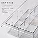 BINO | Pull-out Fridge Organizer | THE HANGER COLLECTION | Fridge Drawer Organizer with 2 Dividers | Clear Pantry Drawer Organizers | Shelf Holder Storage Drawers for Fruits, Veggies & Drinks