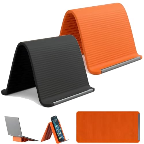 Soporte anticaídas de móvil para teletrabajo. Base de aluminio flexible que evita dolor de cuello