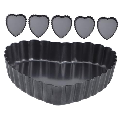 Generico 6pezzi Stampo Rimovibile Antiaderente Per Torte e Crostate Mini Teglie Per Quiche e Dessert Per e Speciali
