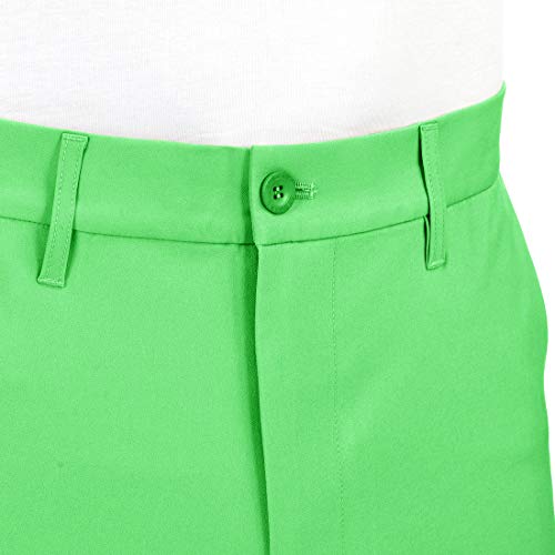Bakery Men's Golf Pants Stretch Lightweight Straight Relaxed Fit Flat Front, Green, 30W X 32L #TOP3