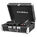 Victrola Vintage 3-Speed Bluetooth Suitcase Turntable with Speakers, Gray