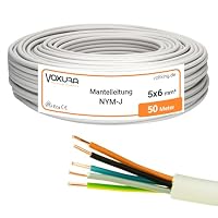 NYM-J 5x6 mm² 50m Ring Mantelleitung Installationskabel Stromkabel Kupfer – Ansicht 1