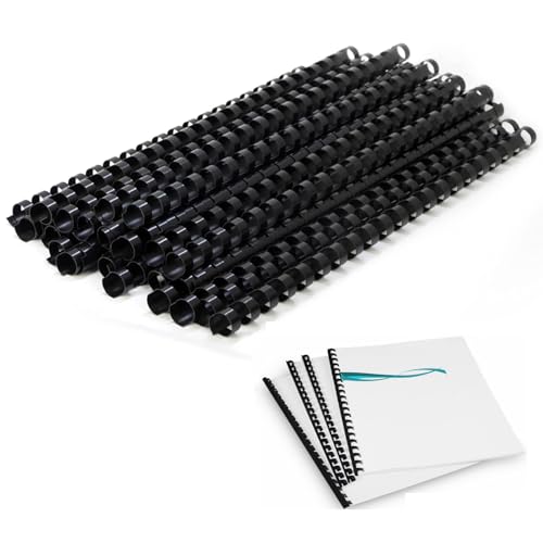 Canutillos De Plástico Para Encuadernar, Canutillos Encuadernar De Plástico, Paqute De 100, Canutillos Para Encuadernación, Canutillos Encuadernacion, Espirales Encuadernacion 10mm, Negro