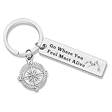 Mountain Lover Gifts Adventure Keychain Gifts Traveller Gifts Nature Lover Gifts Keyring Snowy Mountain Lover Gifts Jewelry Traveler Gifts Birthday Christmas Gifts for Skiers Hikers Campers Climbers