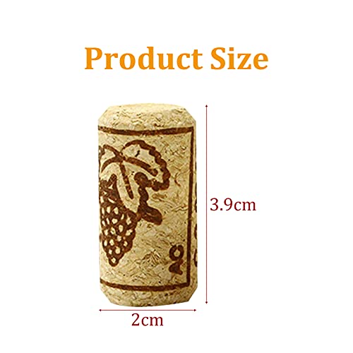 100 PCS Bouchons en Liège Naturel Bouchon de Bouteille de Vin en Bois Réutilisable pour Stockage et Scellage de Vin Déco Loisir Bricolage Bouteille de Vin (21 * 40mm) - Image 3