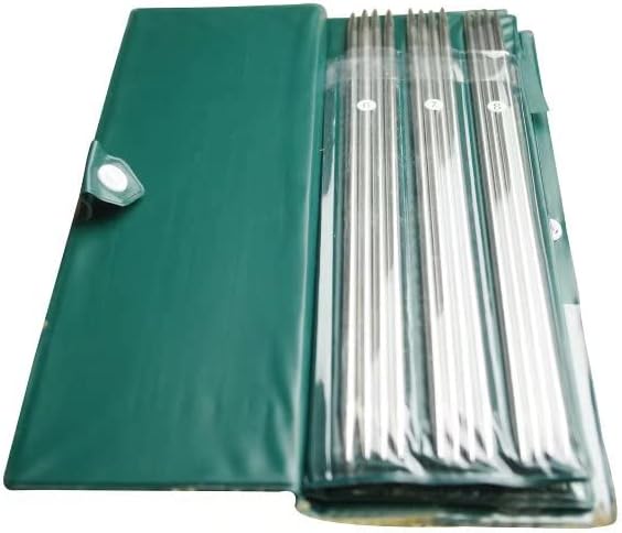 Artilin 11sizes 44Pcs 13.5 inch"(34cm) Stainless Steel Double Pointed Knitting Needles in case Handcraft Sweater Weave Straight Needle Set1.5mm-5mm