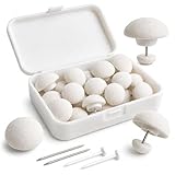 HKaizen 20 PCS Clip para Funda Nórdica y Sábanas Bajeras | Sujeta Edredón Nórdico sin Dañar Tela | Incluye Agujas Metálicas y Plásticas + Caja | Clips de Fijación Antideslizantes (Blanco)