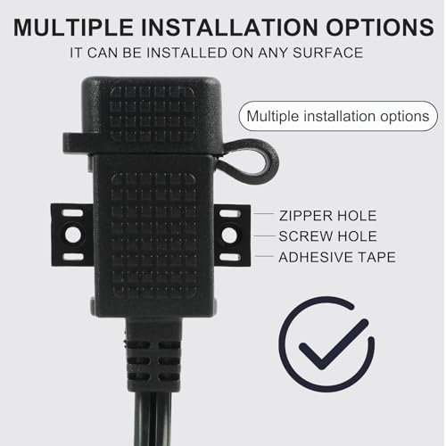 Riybyds 3.1Amp Adaptador Cargador para Moto, Cargador USB Moto, Convertidor SAE a USB, Dispositivos de carga SAE, Compatible Teléfonos, GPS y Cámaras Deportivas, Capuchón Impermeable, Entrada 12-24V - imagen 4