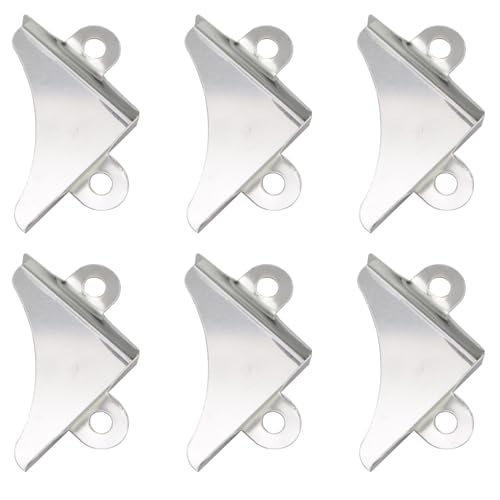 JCBIZ 24PCS Impact Corner Guard with Screws Picture Frame Corner Bracket Picture Corner Fixing Bracket 1.19x0.217in Mirror Mounting Hardware Silver