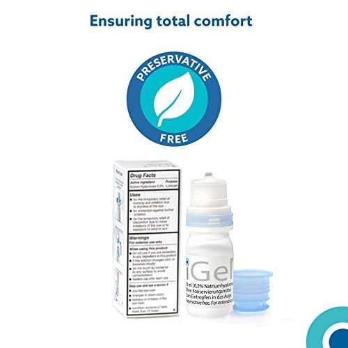 Augentropfen-Gel iGel mit Hyaluronsäure für trockene Augen