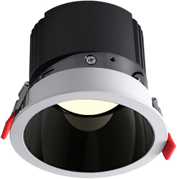 Aisilan 4 inch Recessed spot Light Black 12W 3000K Dimmable Adjustable Angle Spotlight CRI97 Downlight for Living Room Bedroom Office QS017B12W3KDimY