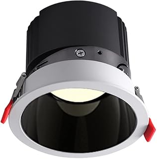 Aisilan 4 inch Recessed spot Light Black 12W 3000K Dimmable Adjustable Angle Spotlight CRI97 Downlight for Living Room Bedroom Office QS017B12W3KDimY