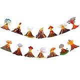 2pcs Volcano Theme Banners Lava Volcano Birthday Party Decorations Volcano Baby Shower Banner Decorations for Lava Birthday Party Science Dinosaur Party Baby Shower Supplies