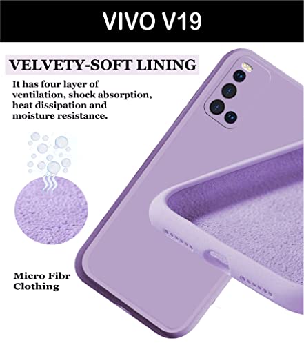 Image of A rtistque Back Cover Case for Vivo V19 with Camera Protection | Shockproof TPU | Stylish Protective Design | Slim Fit | Ultra Matte | Vivo V19 Back Cover - Purple