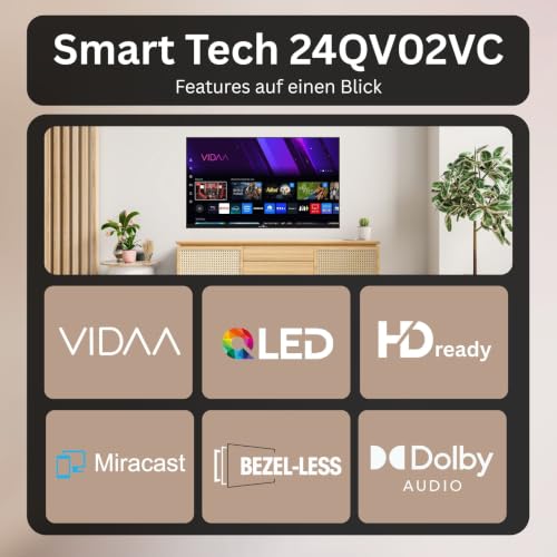 Smart Tech 24QV02V QLED Fernseher 24 Zoll VIDAA Smart TV mit HD Auflösung – Ansicht 6