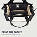 True Religion Tote Bag, Women's Medium Denim Travel Shoulder Bag with Adjustable Strap, Black
