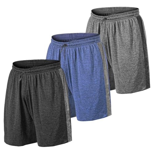 Kit 3 Bermuda Masculina Dry Fit Academia Fitness Faixa Lateral (BR, Alfa, G, Regular, Regular, Chumb