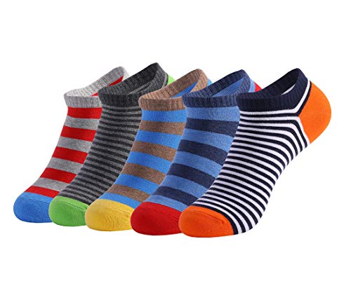 Repuhand 5 Pares Calcetines Cortos Hombre Calcetines de deporte Calcetines Hombre Casuales Divertidos Calcetines Corto de Colores