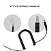 Tangxi Headset Replacement Spring Cable Cord for Helicopter Headset U-174/U Connector,40cm DIY Replacement Aviation Headphones Coiled Cable Extension Cords,Black