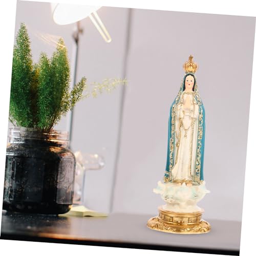 Virgen María Estatua Decoración de Escritorio en Resina