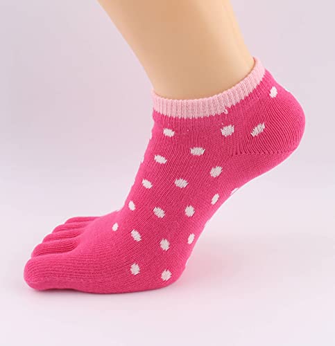 Women's Low Cut Toe Socks Ankle Cotton Running Socks(Pack of 5/6)4