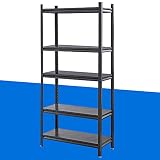Garage Shelving Heavy Duty Metal Shelving - 5 Tier Storage Shelves Units Large Capacity, Adjustment
